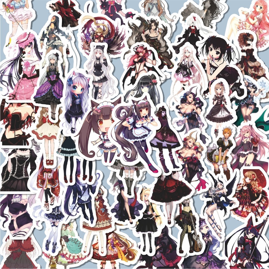 

100PCS Lucu Stiker Anime Lolita Girls Stiker Aesthetic Stiker Anti Air Stikers Berperekat Waterproof sticker decal buat Motor Helm Buku Journal Koper Casing HP Laptop Botol Minum Hadiah anak