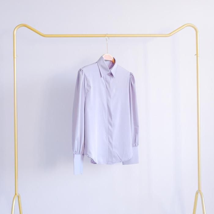 

S.LN.S" - CLOTIVA Gintani Blouse Balon Wanita - Atasan Wanita Panjang Mewah Silk Toyobo Oversize Basic Baju Casual Formal blouse vintage korean style Hitam Kerja