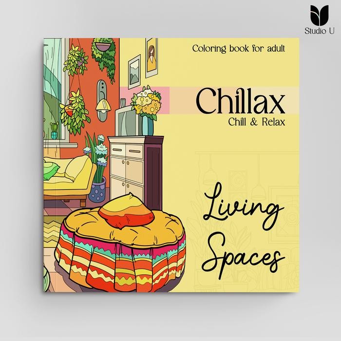 

[Chillax] Adult coloring book (Buku mewarnai dewasa) Vol #2 - Anime, Desain Interior - Living Spaces