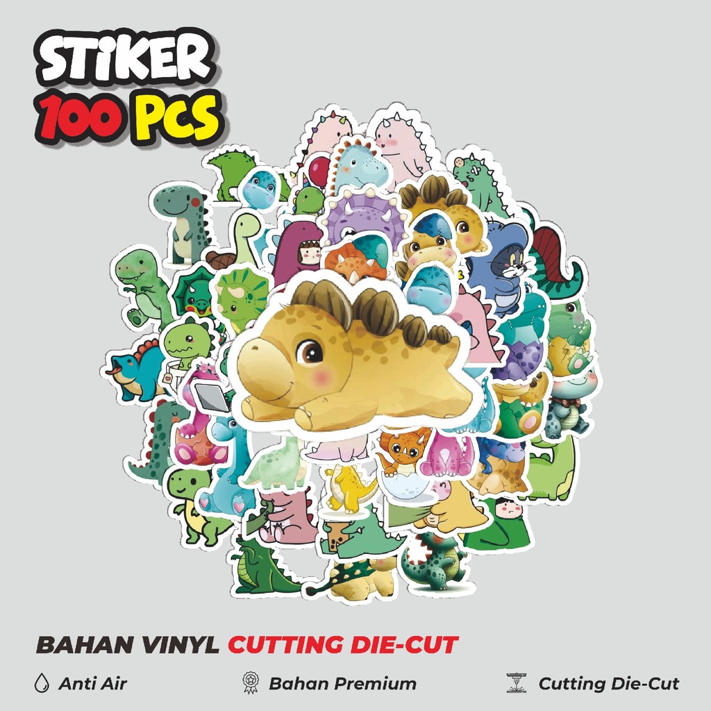 

Terbaru! 50 pcs Stiker Baby Dinosaur [Bayi Dinosaurus] Dekorasi Lucu Kreatif untuk Notebook, Skateboard, HP