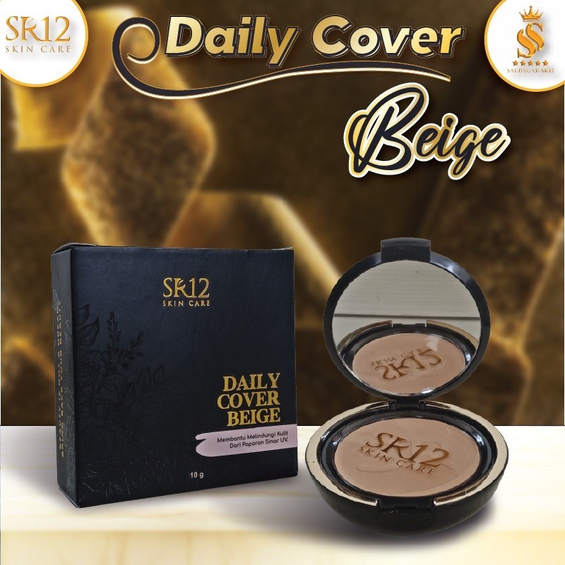 

ASLI 100% Daily cover beige Sr12 Bedak padat Menutupi bekas jerawat Melindungi kulit dari paparan sinar UV