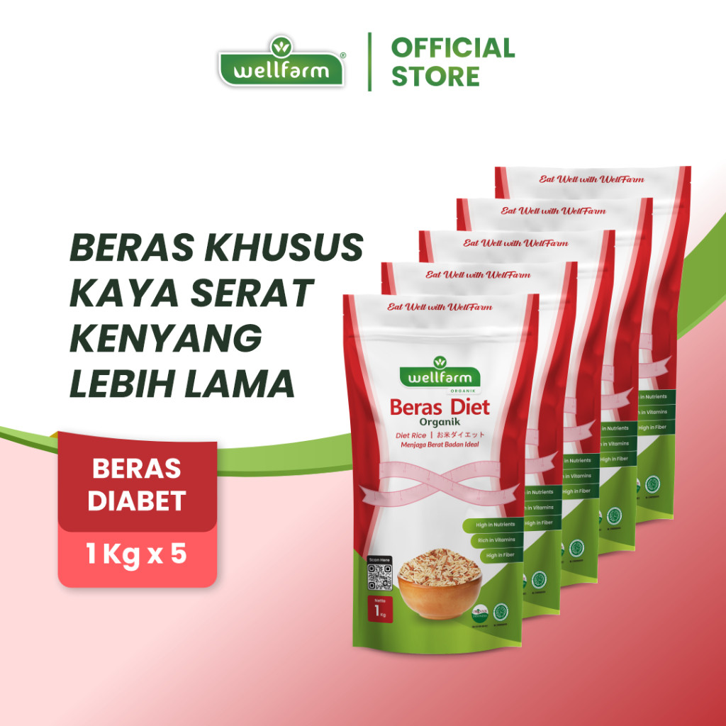 

WellFarm Beras Diet Organik, Paket Bundling Hemat 5Kg