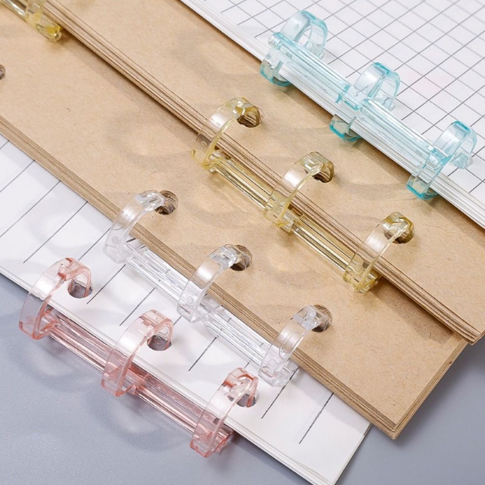 

3 Hole Loose-Leaf Ring Clip Plastic Binder Rings DIY Albums Loose Leaf Notebooks Book Hoops Binding Clip School Office Supplies