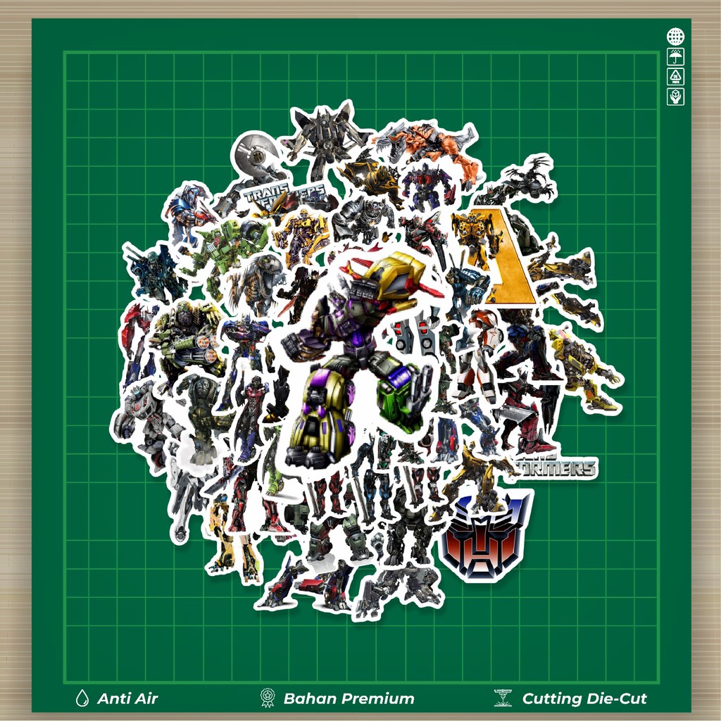 

HOT 50 PCS STIKER Sticker Kartun Transformers Sticker Stiker Fashion Cars Decal Dingin Kartu Album Custom Vinyl Anti Air- Sticker Aesthetic Buku Journal Koper Casing HP Tablet Laptop Helm Motor Botol Minum