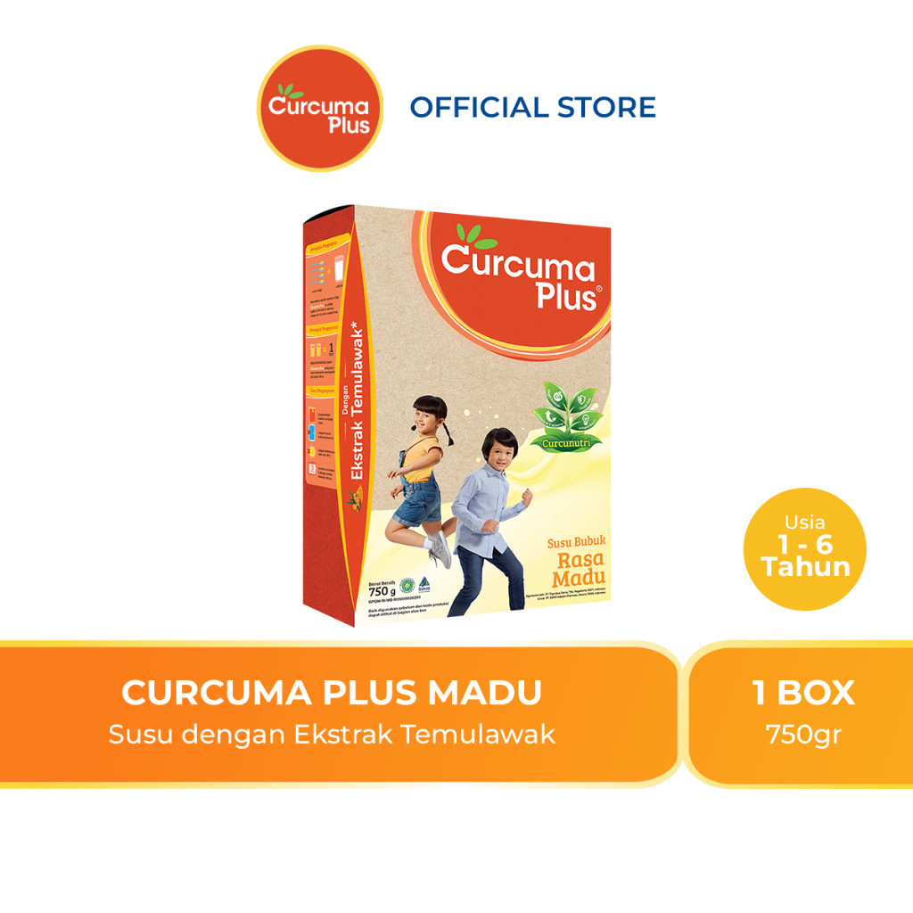 

New Curcuma Plus Susu Bubuk Bubuk Memperbaiki Nafsu Makan Ekstrak Temulawak Rasa Madu 750grPremium