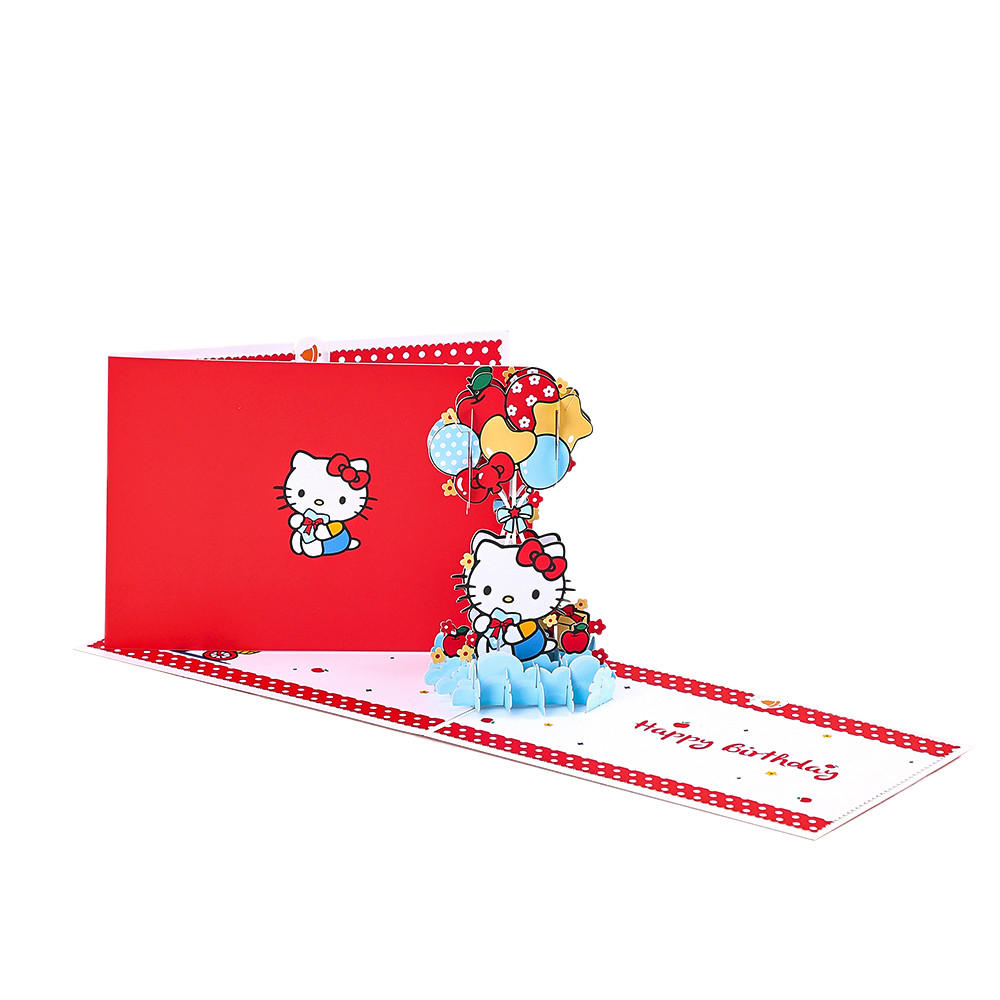 

HelloKitty Greeting Card Anime Characters Birthday Greeting Cards With Envelope Kuromi Postcard Cinnamoroll Card Birthday Gifts