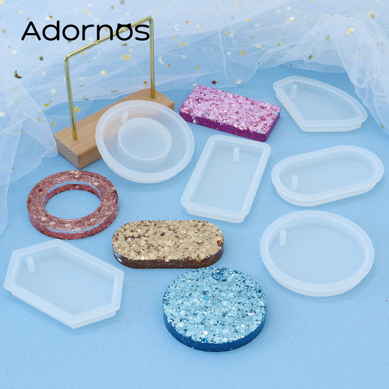 

Pendant Keychain Silicone Mold Round Epoxy Resins Mould Large Size Irregularity For DIY Epoxy Silicone Resin Mold Jewelry Making