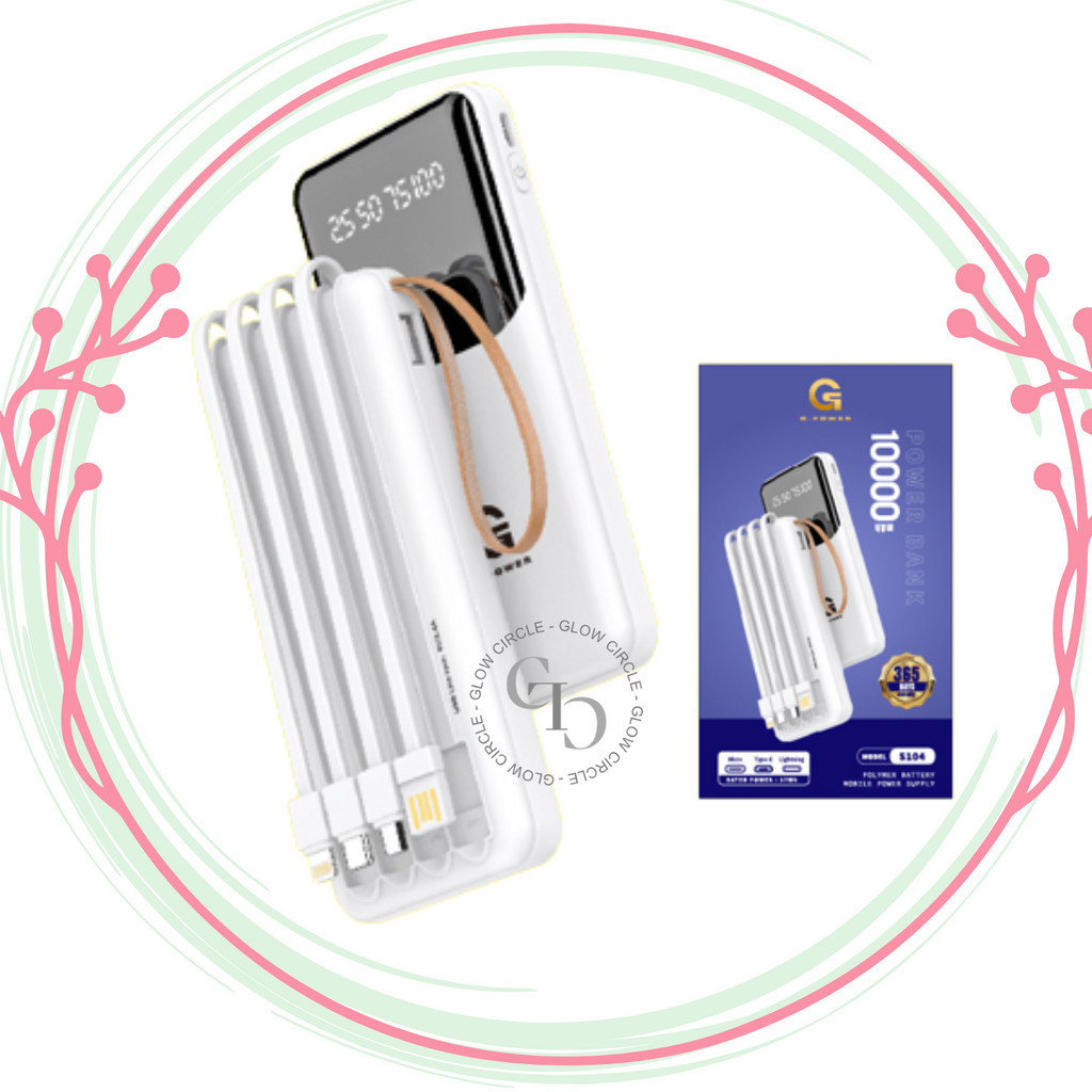 Powerbank 20000 mah 10000 mAh Power Bank Fast Charging Murah Mini LCD with Kabel Data Type C Micro U