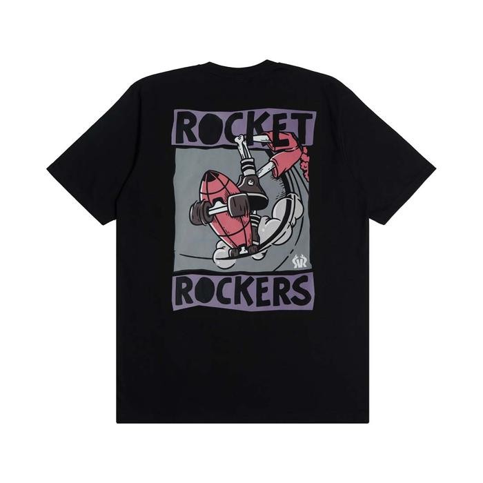 [COD] GVFI X Rocket Rockers T-Shirt Skate Rockers Black | Kaos Hitam - XXXL