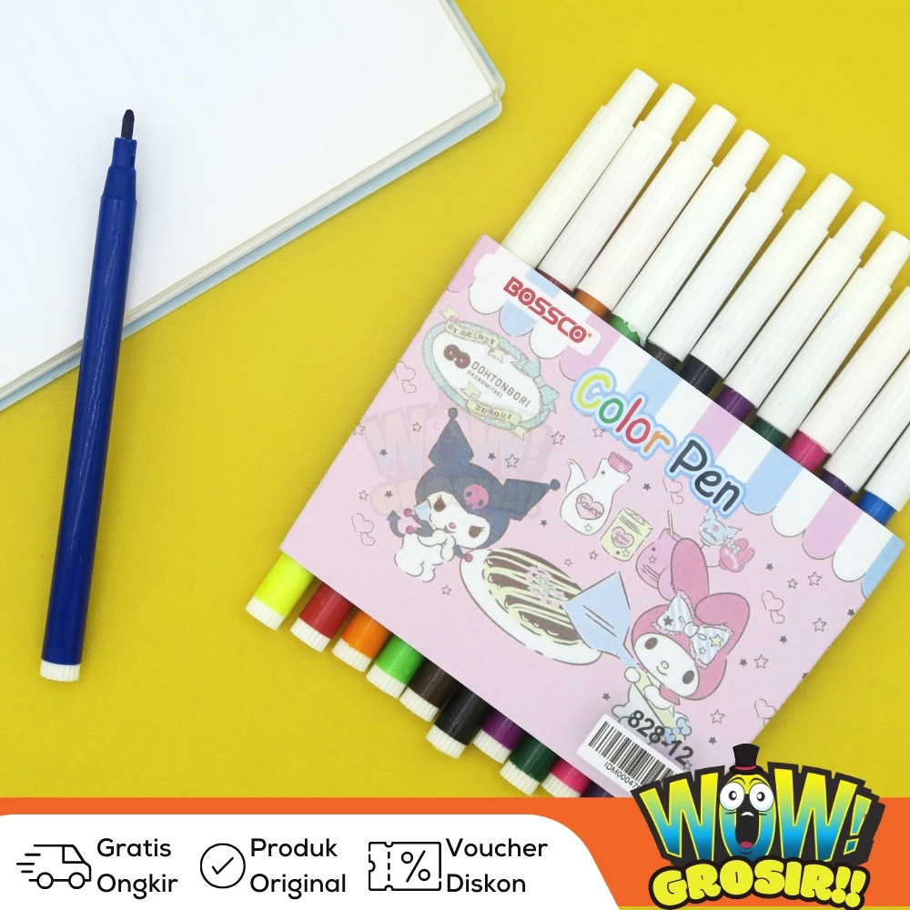 

WOWGROSIR (1 GROSS) Spidol BOSSCO 12 WARNA KECIL/ Spidol 12 warna BOSSCO/ BOSSCO pw 12 warna kecil