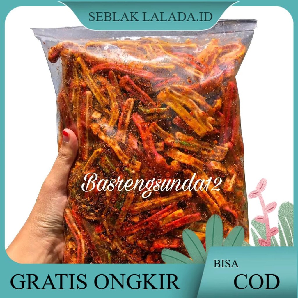 

seblak kerupuk Jaat/Beton 200gram cikruh pedas jeruk khas Bumbu Basrengsunda12 Camilan Makanan Food Instan Snacks Cemilan Kering