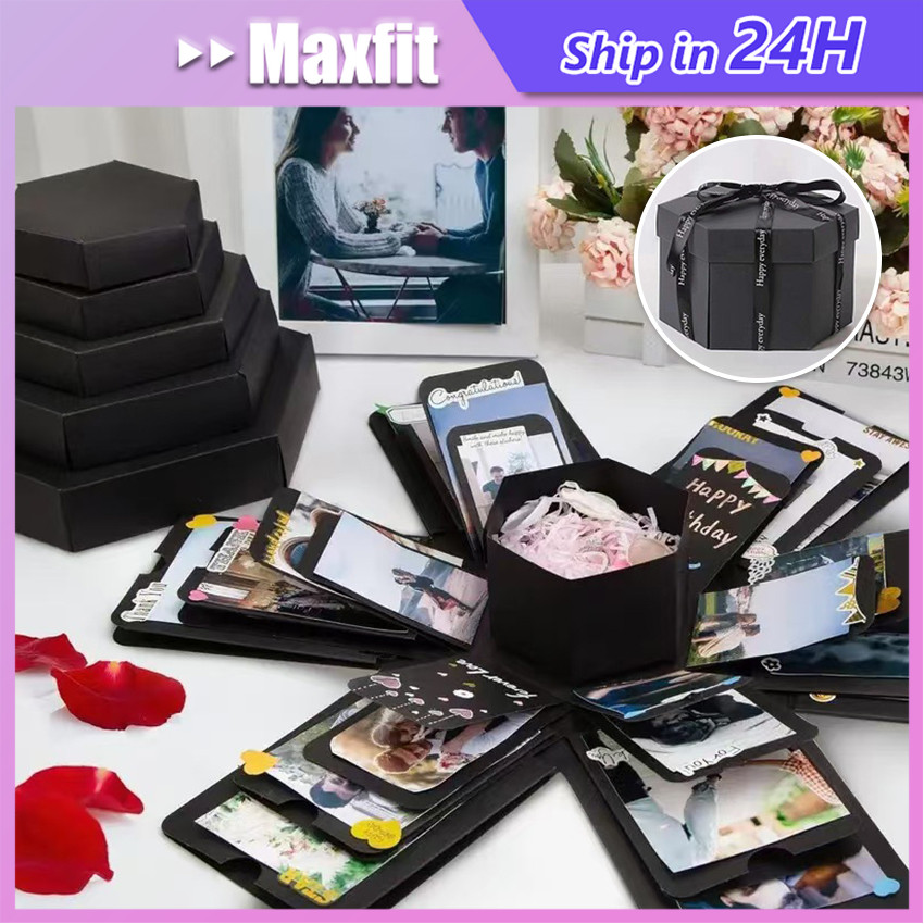 

Eksplosion Box Gift Anniversary Scrapbook DIY Photo Album Birthday Kotak Hadiah Kado Unik 5 Layer