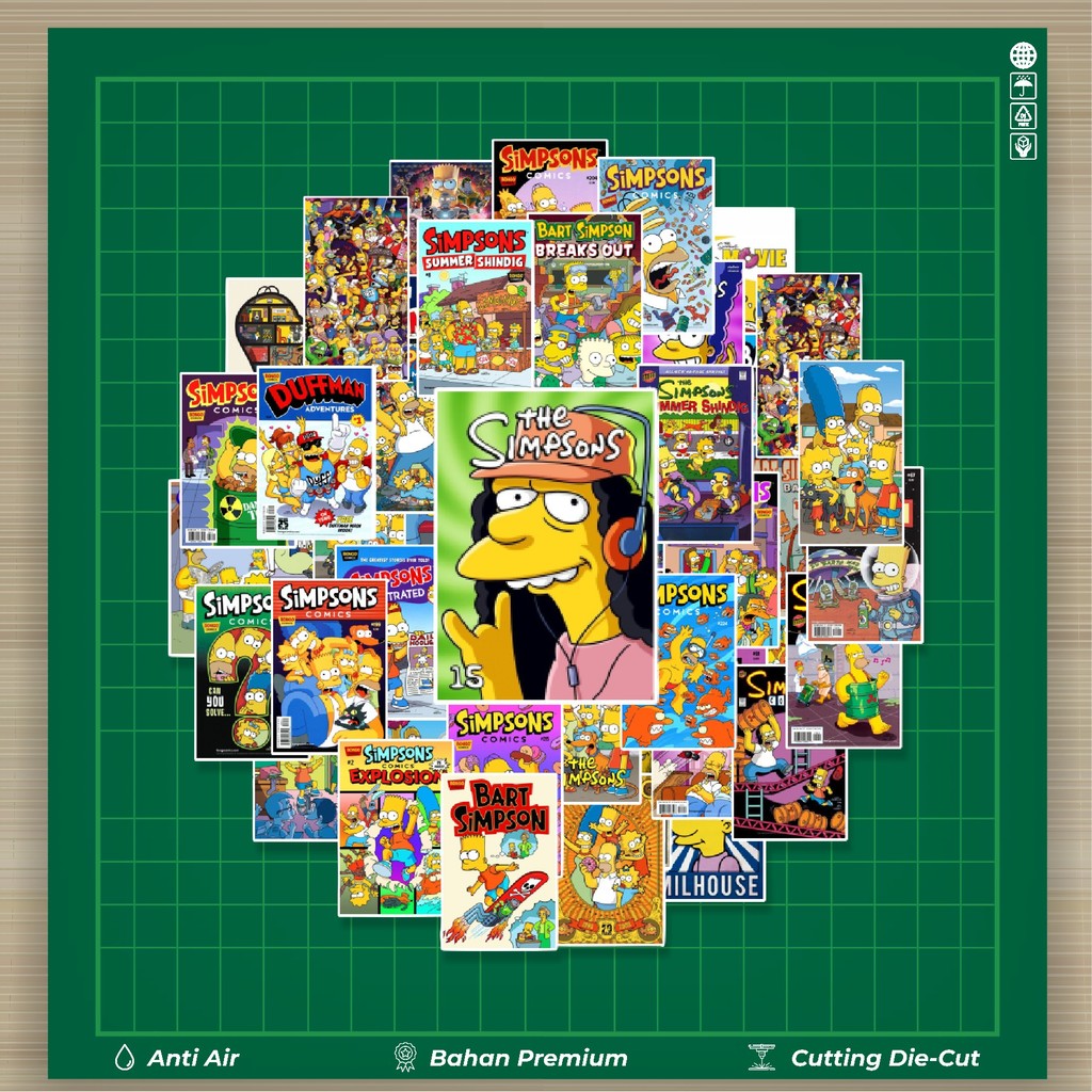 

HOT 50 PCS STIKER Stiker The Simpson Stiker Fashion Cars Decal Dingin Kartu Album Custom Vinyl Anti Air- Sticker Aesthetic Buku Journal Koper Casing HP Tablet Laptop Helm Motor Botol Minum