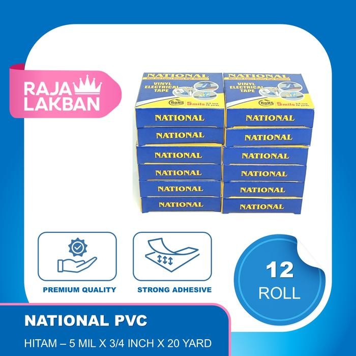 

Isolasi Listrik PVC NATIONAL 20 Yard Hitam - Lusin