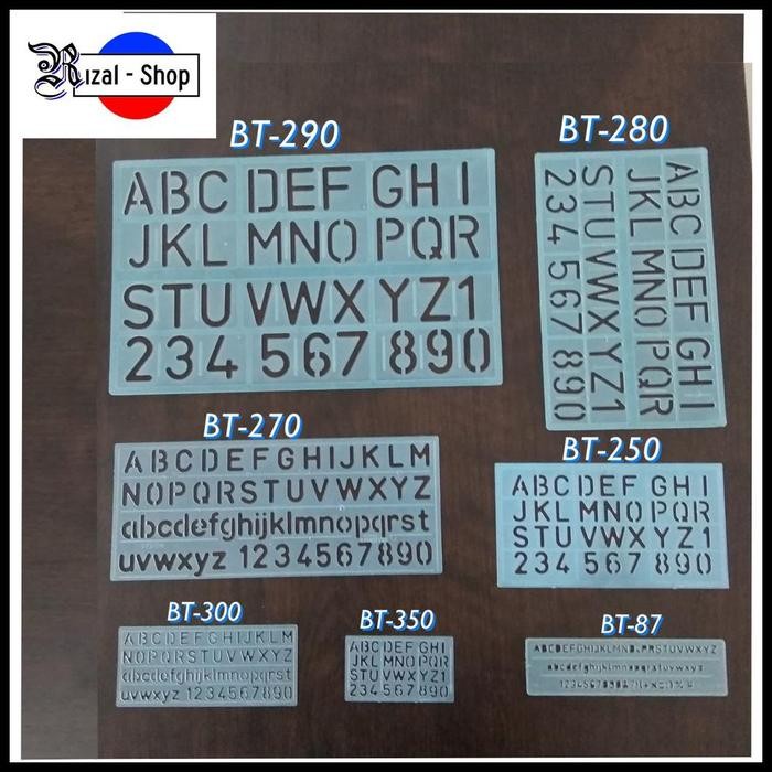 

PENGGARIS SABLON HURUF & ANGKA MAL ABJAD BUTTERFLY - BT - 87