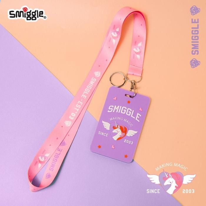 

SMIGGLE ID CARD / NAMETAG RUBBER WITH LANYARD - Minie Red