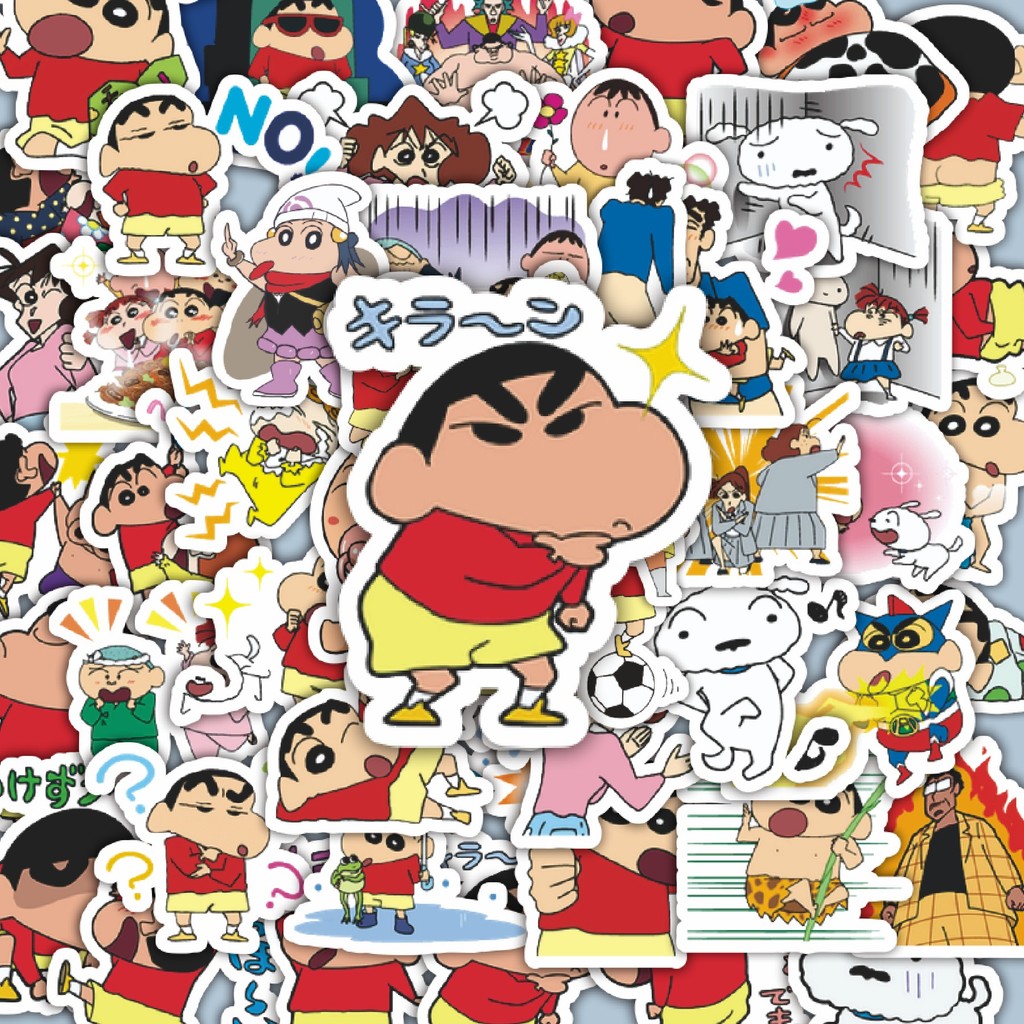 

100PCS Lucu Stiker Kartun Crayon Shin-chan v2 Stiker Aesthetic Stiker Anti Air Stikers Berperekat Waterproof sticker decal buat Motor Helm Buku Journal Koper Casing HP Laptop Botol Minum Hadiah anak