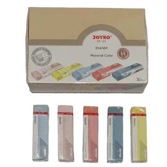 

(BOX/30PCS) - Penghapus Eraser Joyko ER-123 Morandi Color Bebas DebuCO