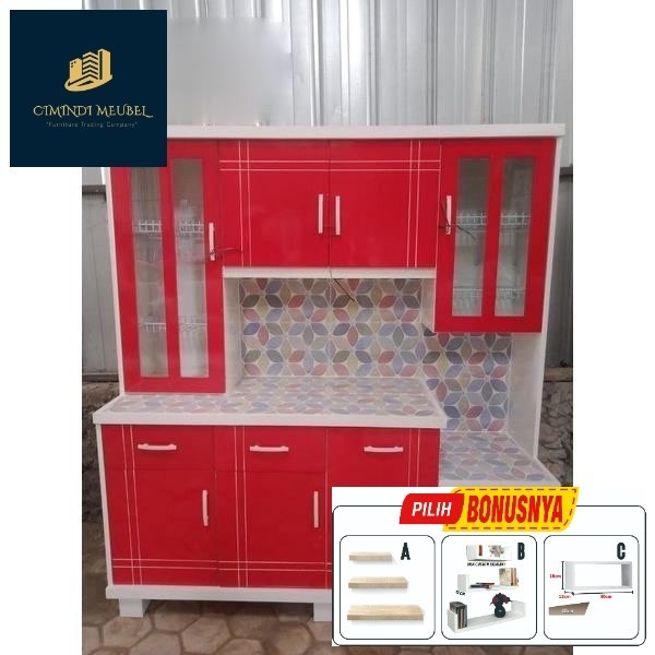PROMO Lemari Dapur Lemari sayur Rak piring Minimalis Terlaris Cirebon Kuningan Majalengka Indramayu 