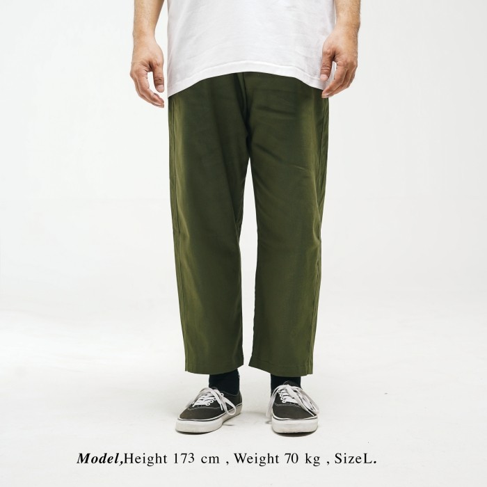 UNKL347 Ankle Pants Celana Panjang Army Green KUPA