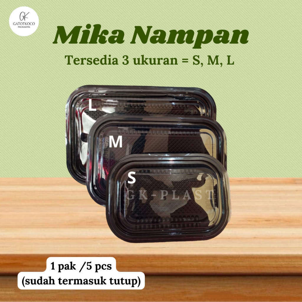 (5 pcs) Mika Nampan S M L/nampan hantaran/nampan kue/wadah kue mika/ mika seserahan