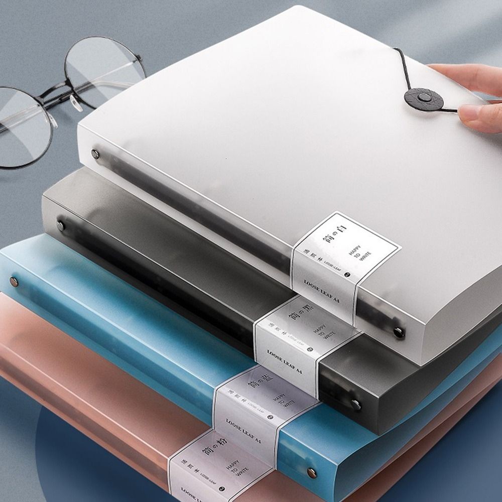 

Multifunctional PP Storage Booklet Loose Leaf A4/A5/B5 Binder Family ID Storage Bag Dustproof Photo Album School