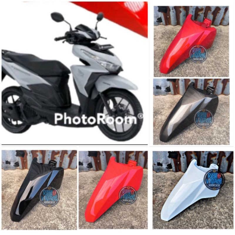 Spakbor depan Vario 125 150 LED old Hitam - 2015.2016.2017 slebor depan Vario old 2017 putih.merah