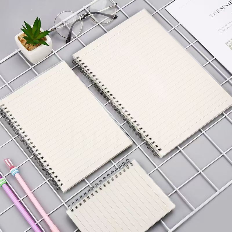 

A5/B5 buku notebook aesthetic spiral notepad cover transparan 60 lembar sekolah alat tulis