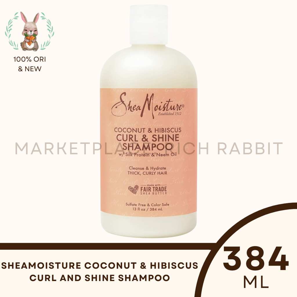 SheaMoisture Coconut & Hibiscus Curl & Shine Shampoo SheaMoisture Shea Moisture Shampoo Tanpa