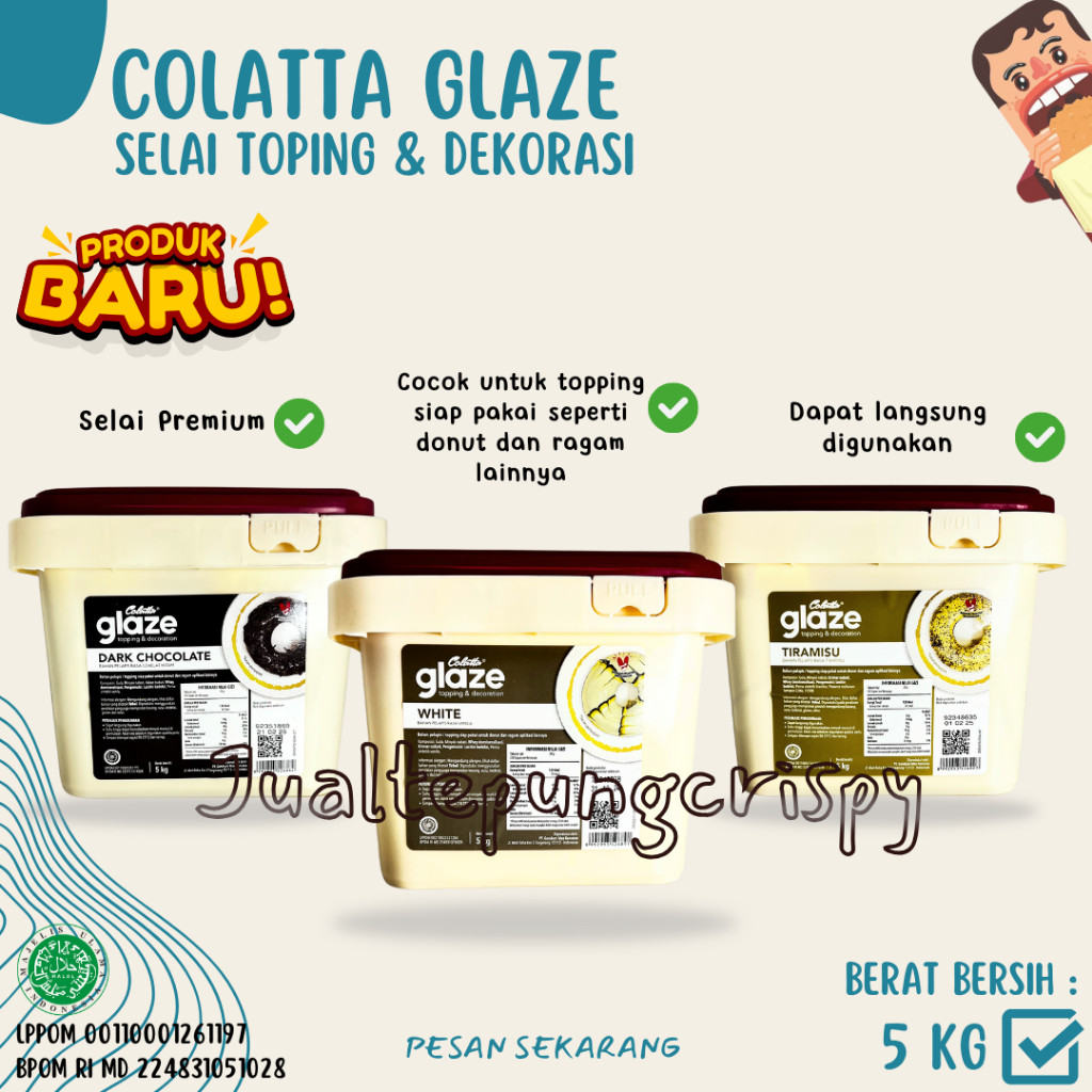 

Colatta Glaze Selai Roti / Topping Selai Colatta Glaze Premium Varian Rasa 5Kg