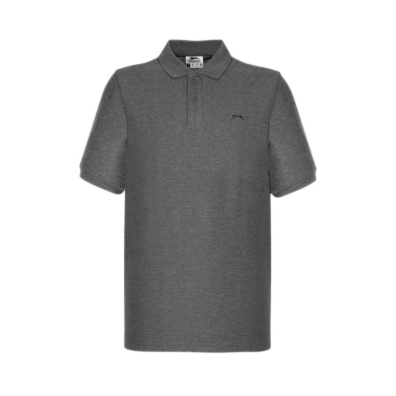 Slazenger Men's Leisure Short Sleeve Polo Shirts - Charcoal