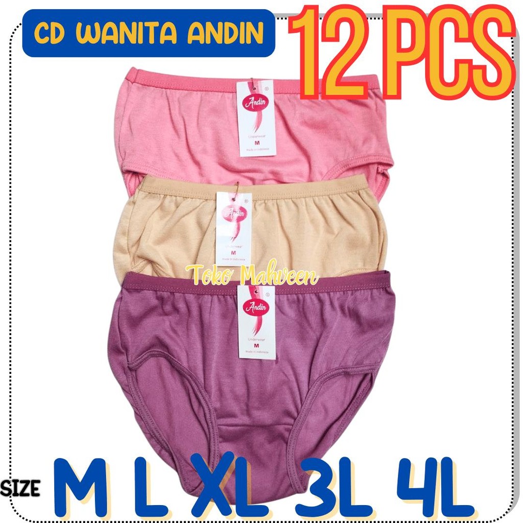 12 PCS Celana Dalam Perempuan Anak Remaja Wanita CD Wanita Import SD SMP SMA Dewasa Katun