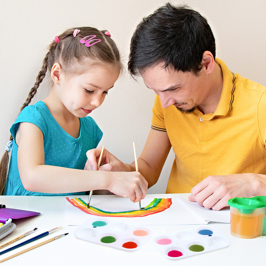 

Plastic Palette Watercolor Paint Graffiti Rectangular Painting Tray Child