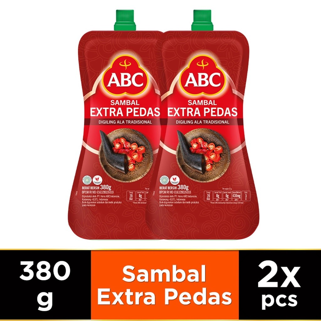 

ABC Saus Sambal Extra Pedas 380g 2 Pcs Asli Indonesia