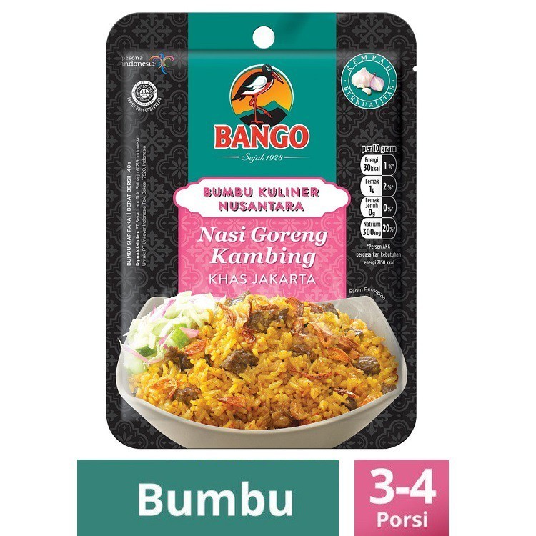 

Bango Bumbu Nasi Goreng Kambing Khas Jakarta 40 gr