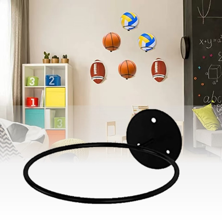 

1Pcs Wall-mounted Basketball Stand Iron Mounted Basketball Soccer A Multi-purpose Ball Placement Rack Storage Rack Display Racks
