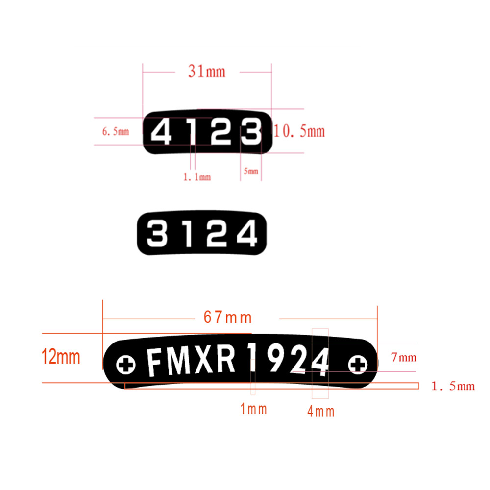 

4123 3124 FMXR1924 Tire Date Change Brass Mold Stamp
