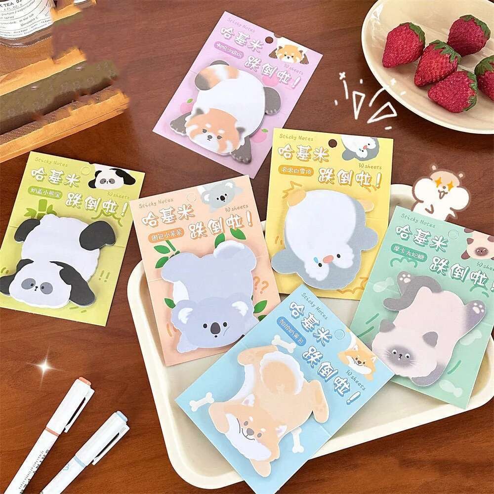 

1 Pieces Lytwtw's Lovely Animal Sticky Notes Memo Pad Paper School Supplies Planner Stickers Stationery