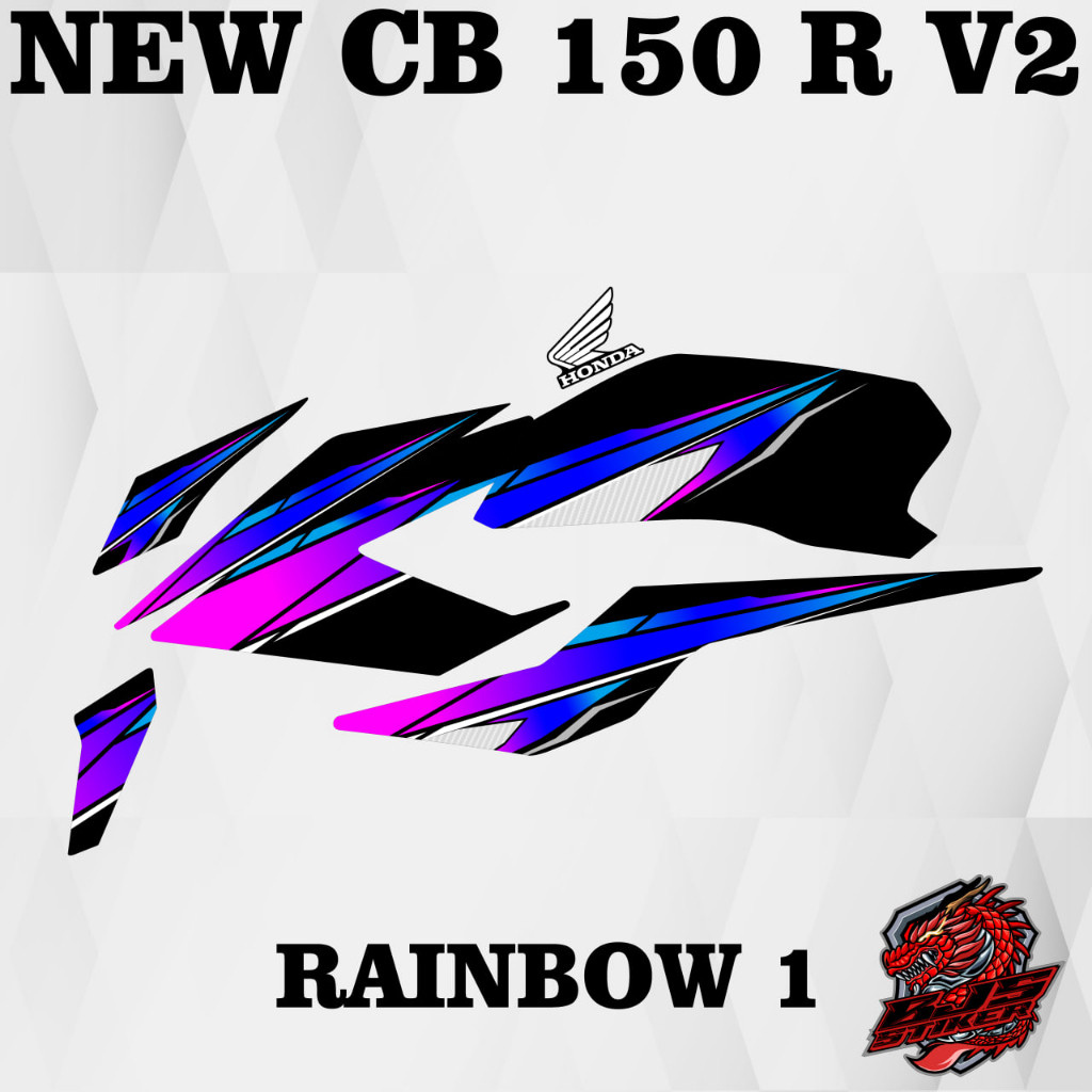 COD decal striping new cb 150 r v2 new cb150r versi 2 rainbow 1