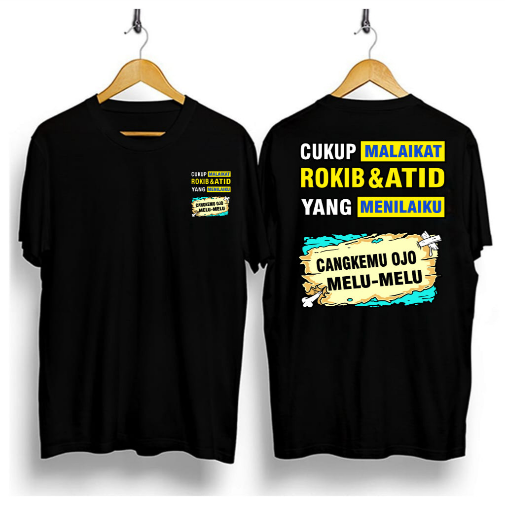 Kaos Cukup Malaikat Yang Menilaiku Adem Dan Tebal  kata2 VIiral Crew Neck Kaos Murah Dan Wanita Atas