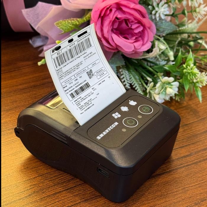 

PAKET PRINTER V2 BLUE + KERTAS THERMAL 58MM 10 ROLL - V2 58MM BLACK