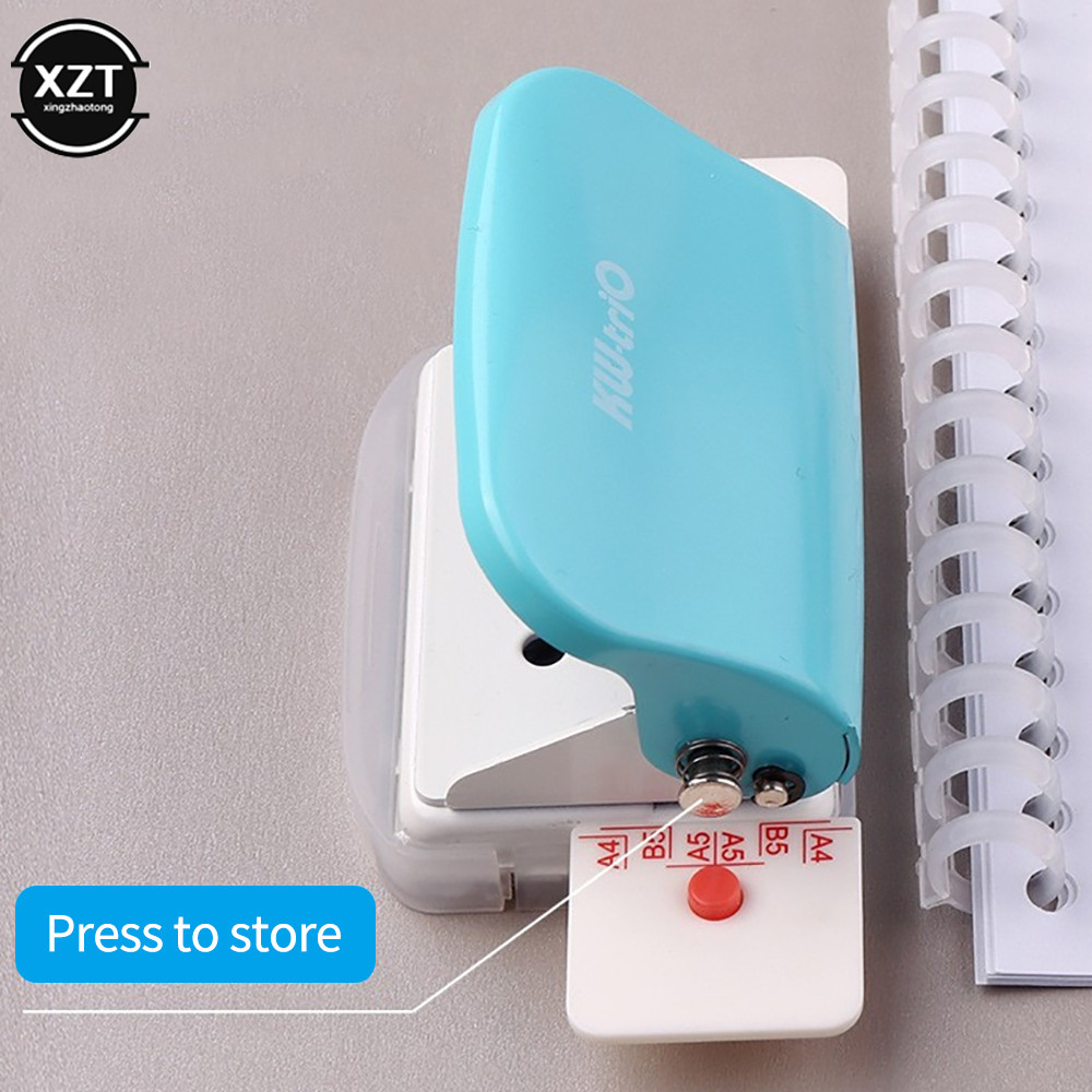 

1pc KW-trio 6-Hole Paper Punch Handheld Metal Hole Puncher Capacity 6mm for A4 A5 B5 for Notebook Scrapbook Diary Binding