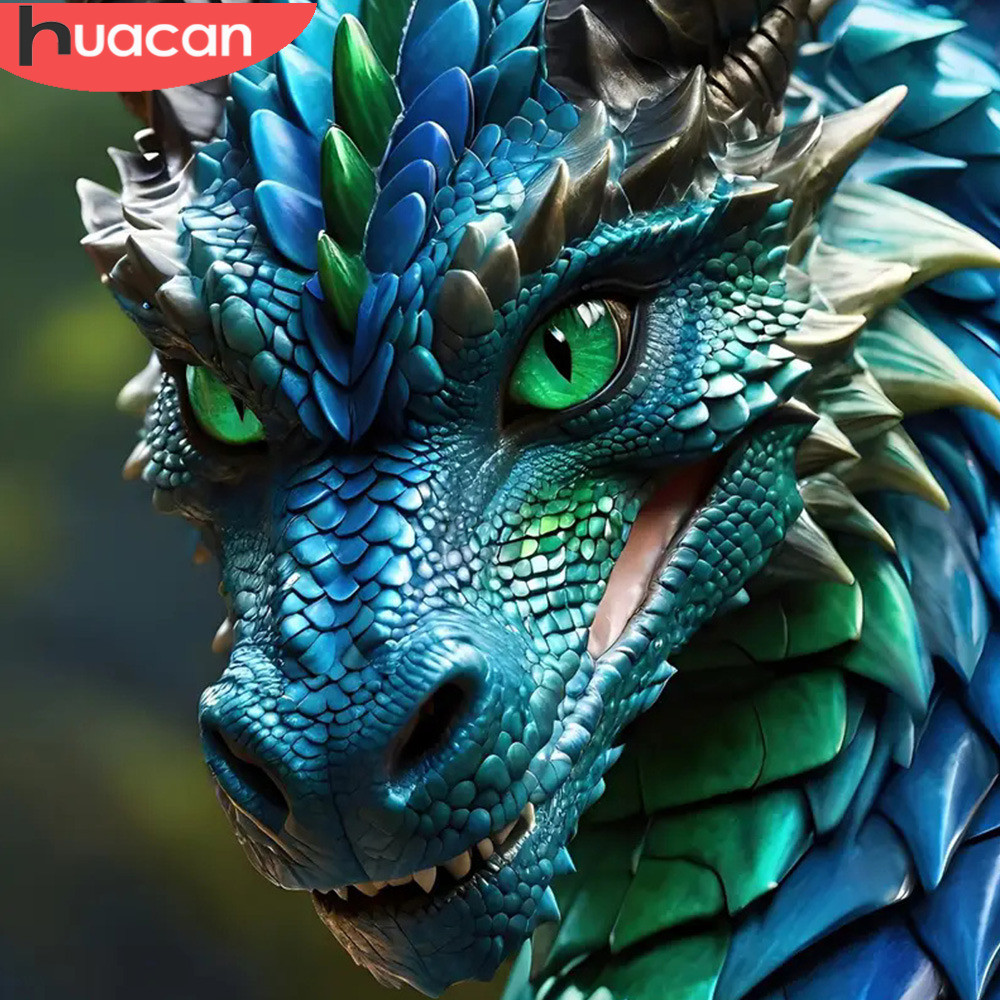 

HUACAN Pictures By Numbers Dragon DIY Painting Animal Art Materials Color Markers Creative Hobbies Bedroom Decoration