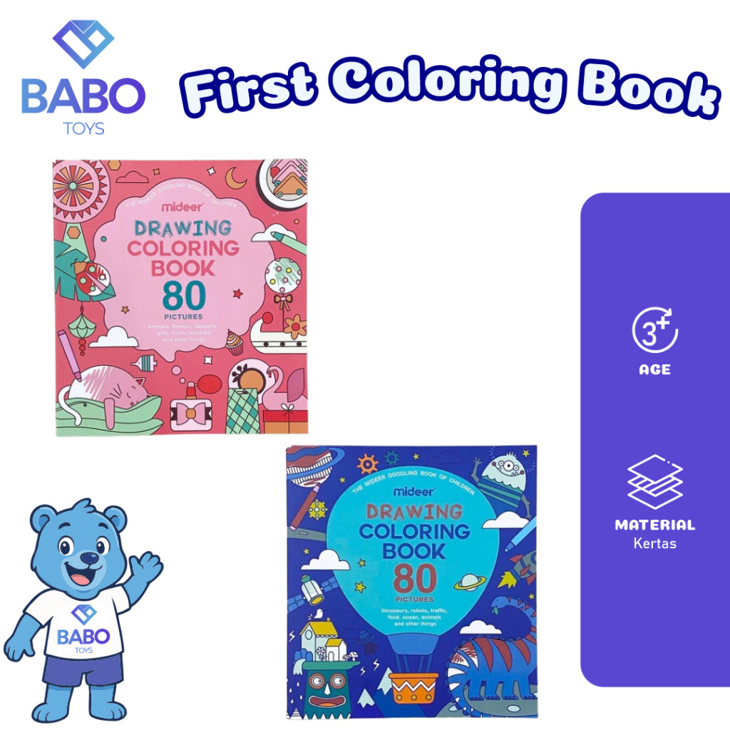 

COD Mideer Drawing Coloring Book Mainan Edukasi USIA 3+