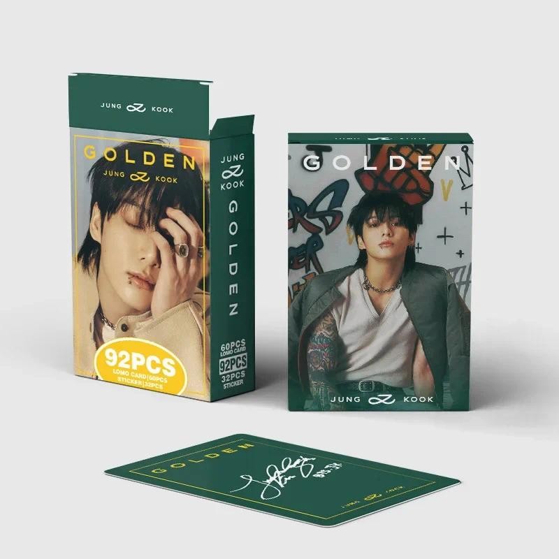 

NEW 92pcs JK Personal Album GOLDEN Surrounding Photos JK Two-sided LOMO Card Photo Card Postcard Idol Photo Greeting Card Gifts