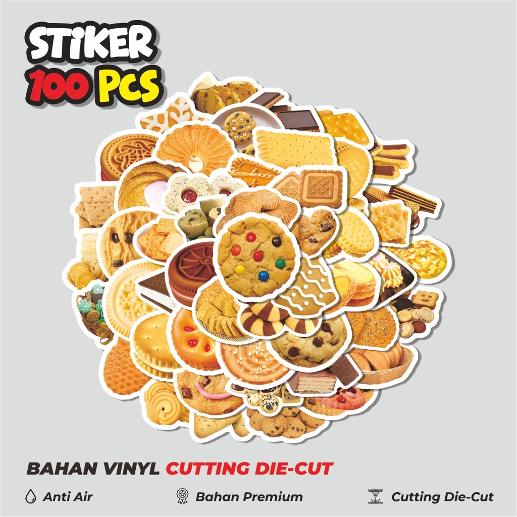 

Terbaru! 50 pcs Stiker Chinese Delicious Cookies [Kue Lezat Cina] Dekorasi Lucu Kreatif untuk Notebook, Skateboard, HP