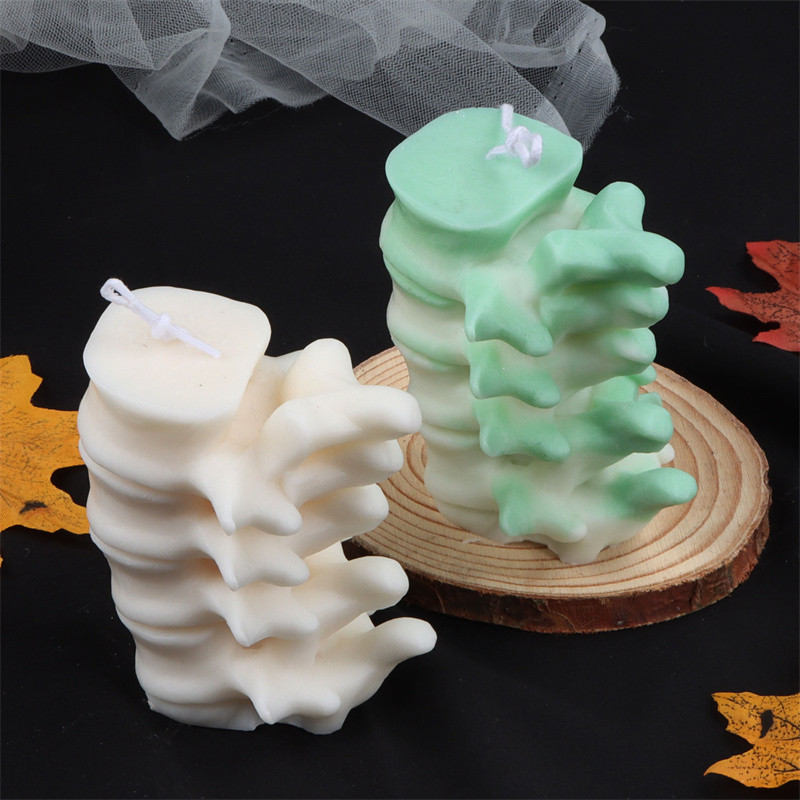 

Spine Candle Mold for Halloween Decor Premium Scented candlestick, Human Vertebrae Candle Silicone Mold Spinal Cord Bone
