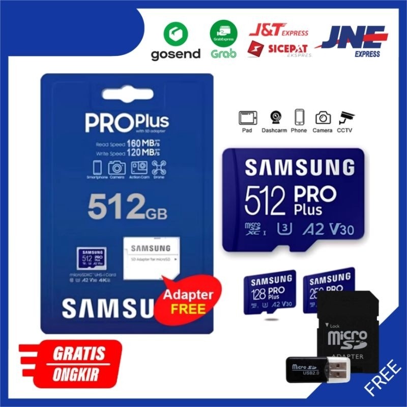 Kartu memori PRO PLUS Micro SD Card Class10 128 256 512 GB 1TB