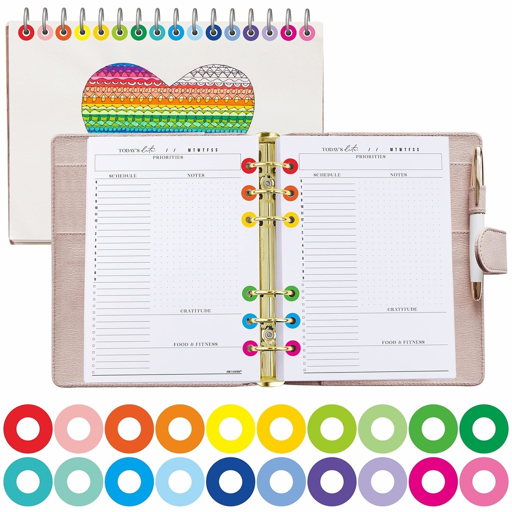 

1500 Patch Hole Stickers, 20 Color Designs Paper Hole Guard Colorful Self-Adhesive Perforated Punch Hole Patch Circle Labels for