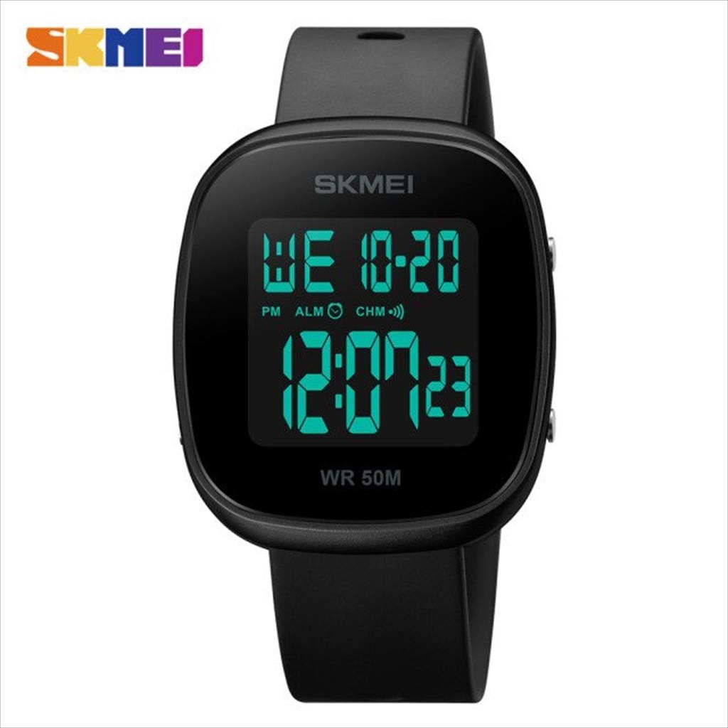 Jam Tangan SKMEI Pria Digital 1843 Men LED rubber Jam Tangan LED  (skmei_watch.id)